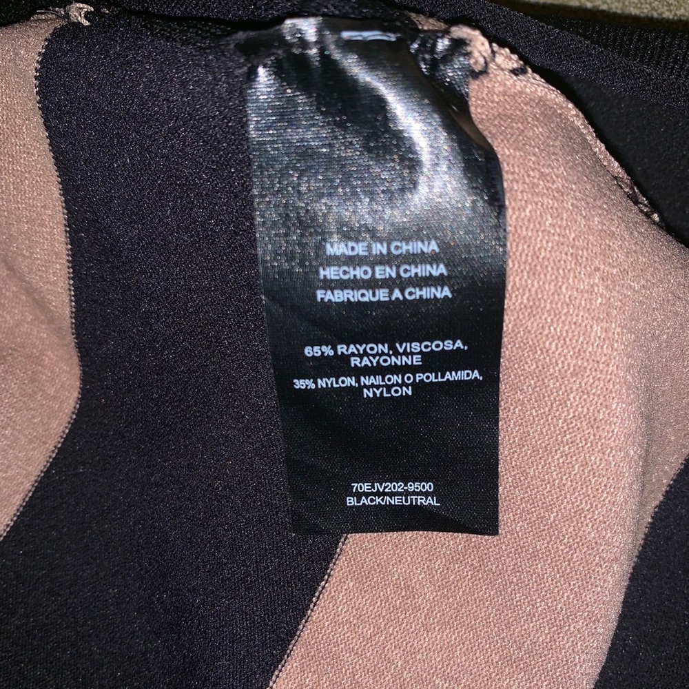 Bebe Black and Tan fit and flare tube dress - Picture 5 of 5